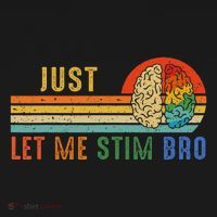 Just Let Me Stim Bro Funny Neurodiversity April Women's Hoodie thumb 2