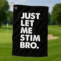 Just Let Me Stim Bro Autism Awareness Golf Towel thumb 1