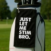 Just Let Me Stim Bro Autism Awareness Golf Towel thumb 2