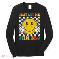 Just Let Me Stim Bro Groovy Autism Awareness Autism Boy Long Sleeve Shirt thumb 0