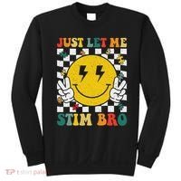 Just Let Me Stim Bro Groovy Autism Awareness Autism Boy Sweatshirt thumb 0