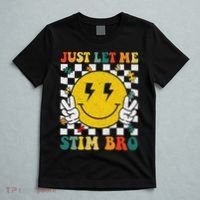 Just Let Me Stim Bro Groovy Autism Awareness Autism Boy T-Shirt thumb 5