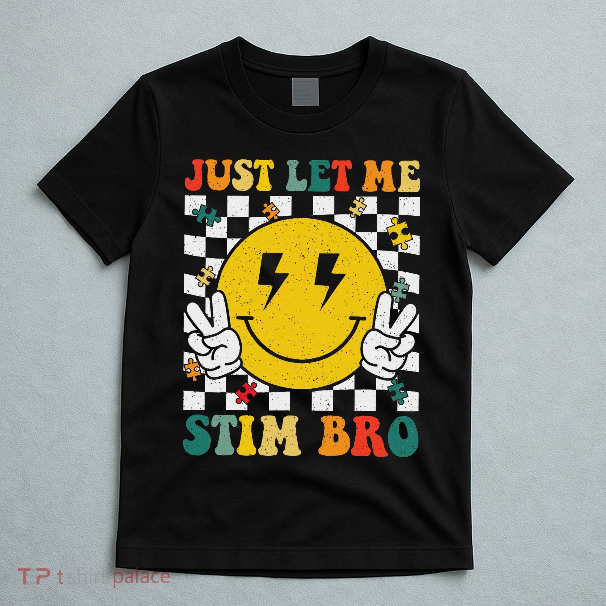 Just Let Me Stim Bro Groovy Autism Awareness Autism Boy T-Shirt