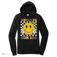 Just Let Me Stim Bro Groovy Autism Awareness Autism Boy Women's Hoodie thumb 0