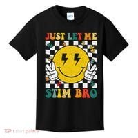 Just Let Me Stim Bro Groovy Autism Awareness Autism Boy Kids T-Shirt thumb 0