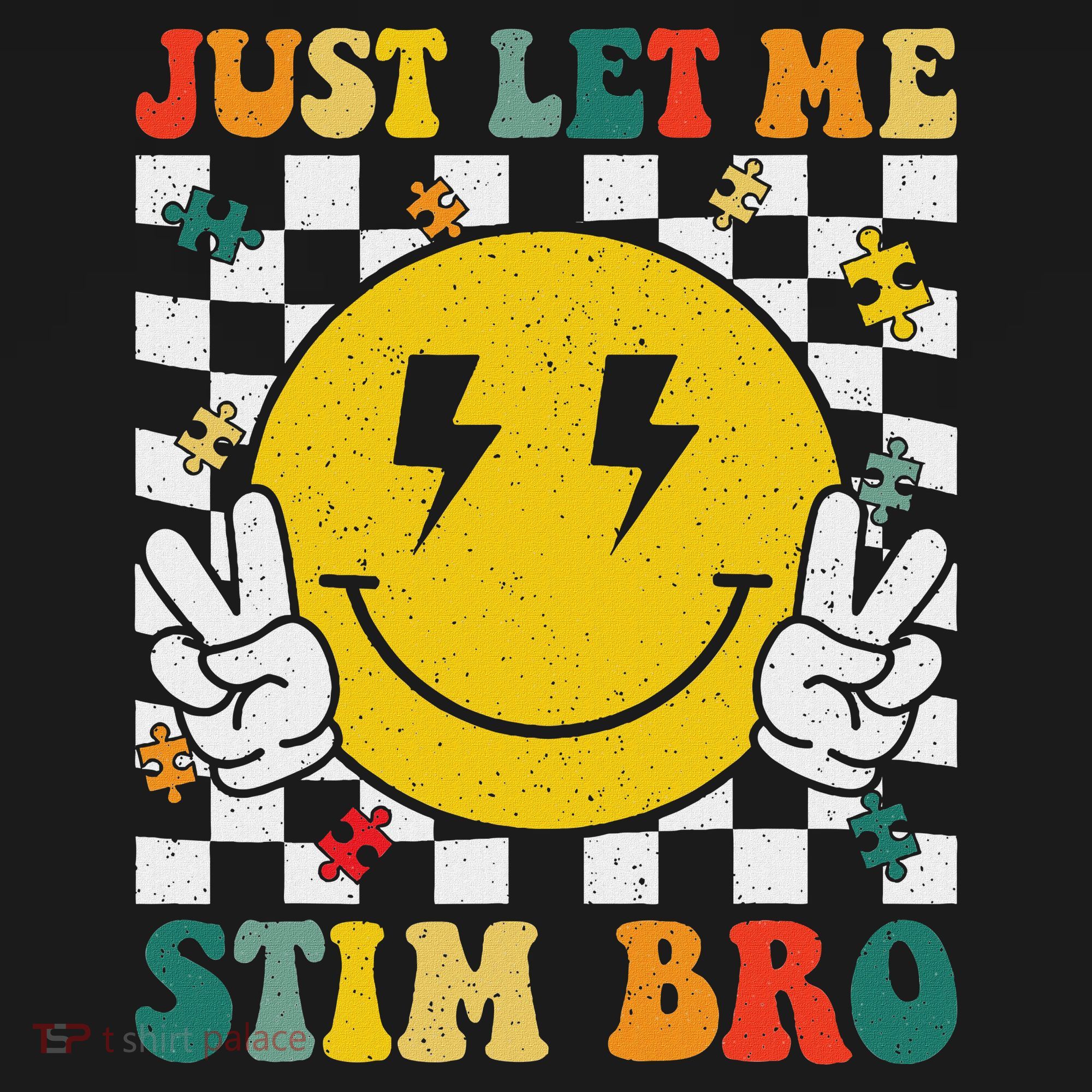Just Let Me Stim Bro Groovy Autism Awareness Autism Boy Kids T-Shirt