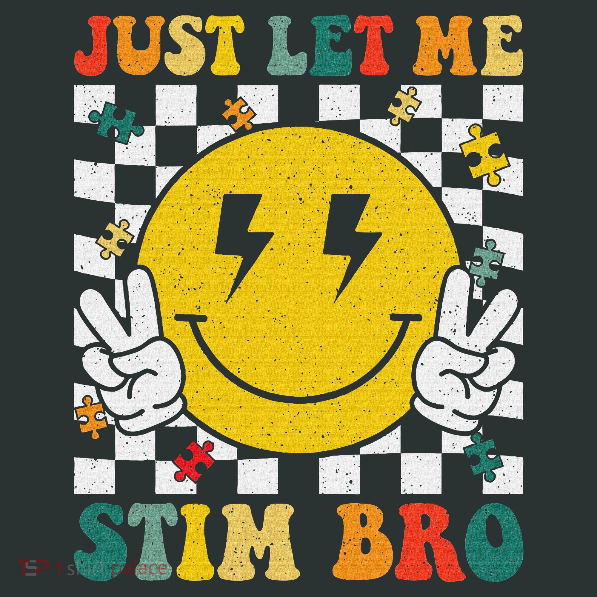 Just Let Me Stim Bro Groovy Autism Awareness Autism Boy Infant Baby Jersey Bodysuit