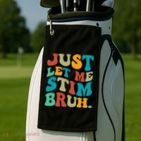 Just Let Me Stim Bruh Funny Meme Autism Awareness Golf Towel thumb 2