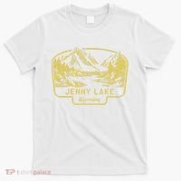 Jenny Lake Mountains Wyoming Hiking Outdoors Vintage T-Shirt thumb 0