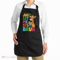 Just Let Me Stim Bro Autistic Giraffe Autism Awareness Apron thumb 2