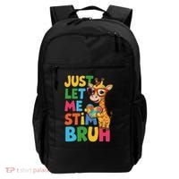 Just Let Me Stim Bro Autistic Giraffe Autism Awareness Backpack thumb 0