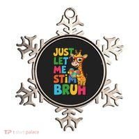Just Let Me Stim Bro Autistic Giraffe Autism Awareness Ornament thumb 0