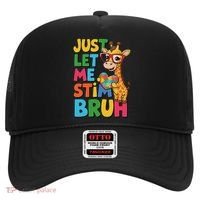 Just Let Me Stim Bro Autistic Giraffe Autism Awareness Hat thumb 0