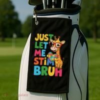 Just Let Me Stim Bro Autistic Giraffe Autism Awareness Golf Towel thumb 2