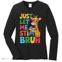 Just Let Me Stim Bro Autistic Giraffe Autism Awareness Women's Long Sleeve Shirt thumb 0