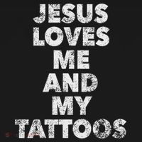 Jesus Loves Me And My Tattoos Christian Tattooed Believer Women's Tank Top thumb 5