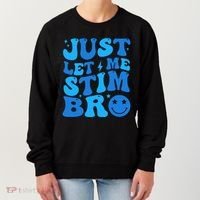 Just Let Me Stim Bro Smile Face Retro Women's Sweatshirt thumb 0