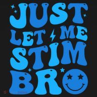 Just Let Me Stim Bro Smile Face Retro Coaster thumb 2