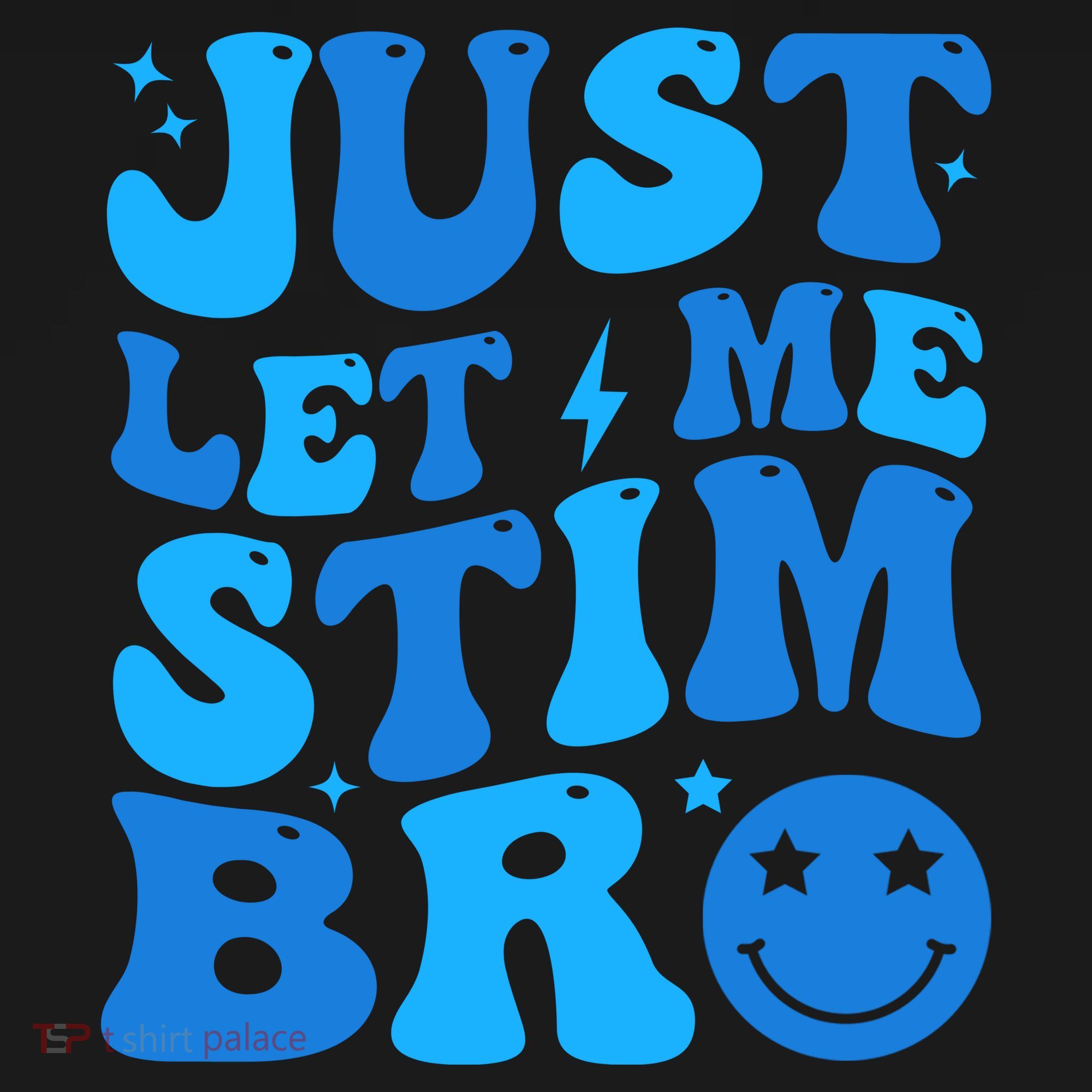 Just Let Me Stim Bro Smile Face Retro Coaster