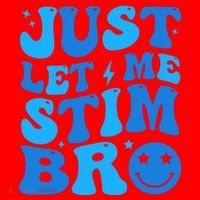 Just Let Me Stim Bro Smile Face Retro Santa Hat thumb 1