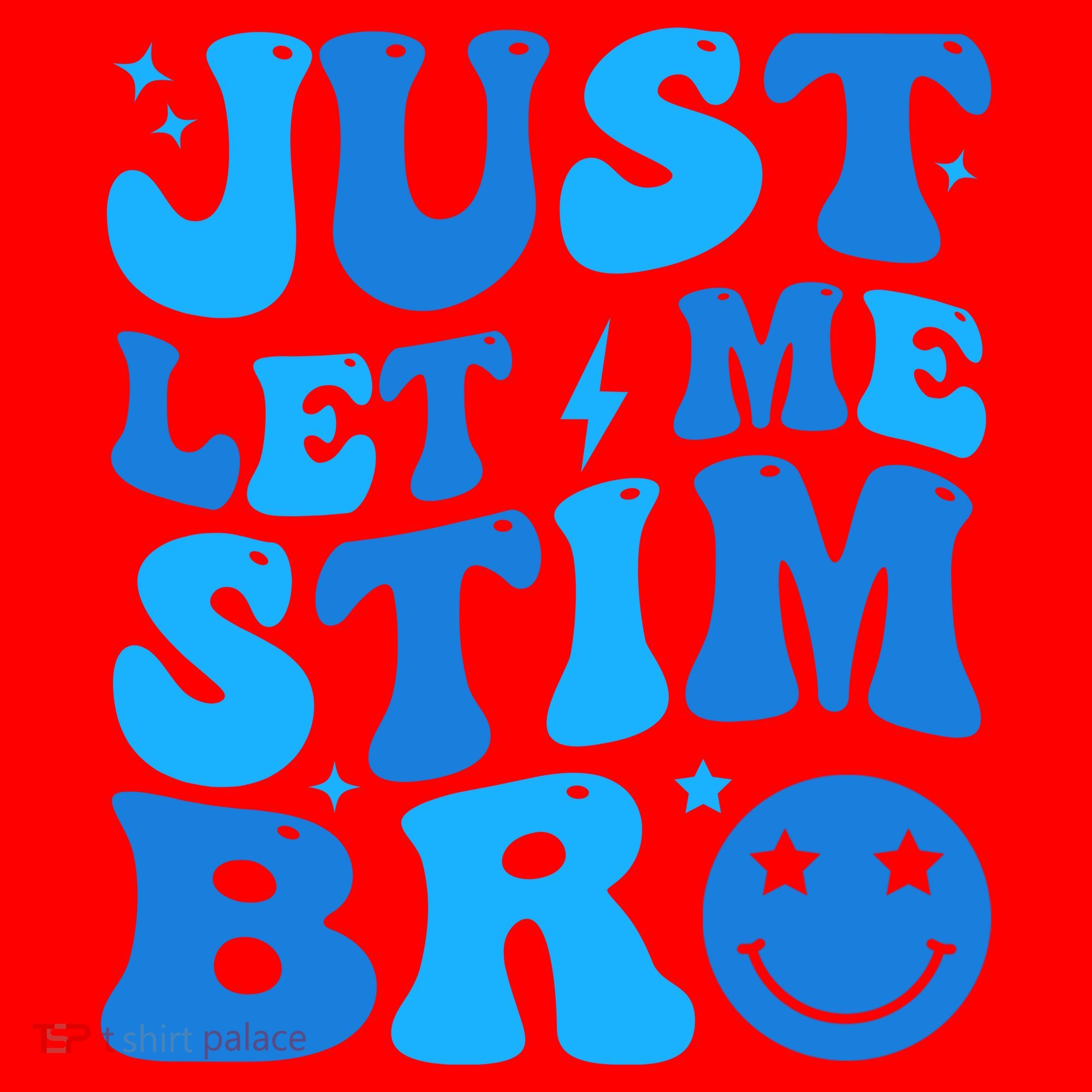 Just Let Me Stim Bro Smile Face Retro Santa Hat