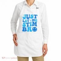 Just Let Me Stim Bro Smile Face Retro Apron thumb 2