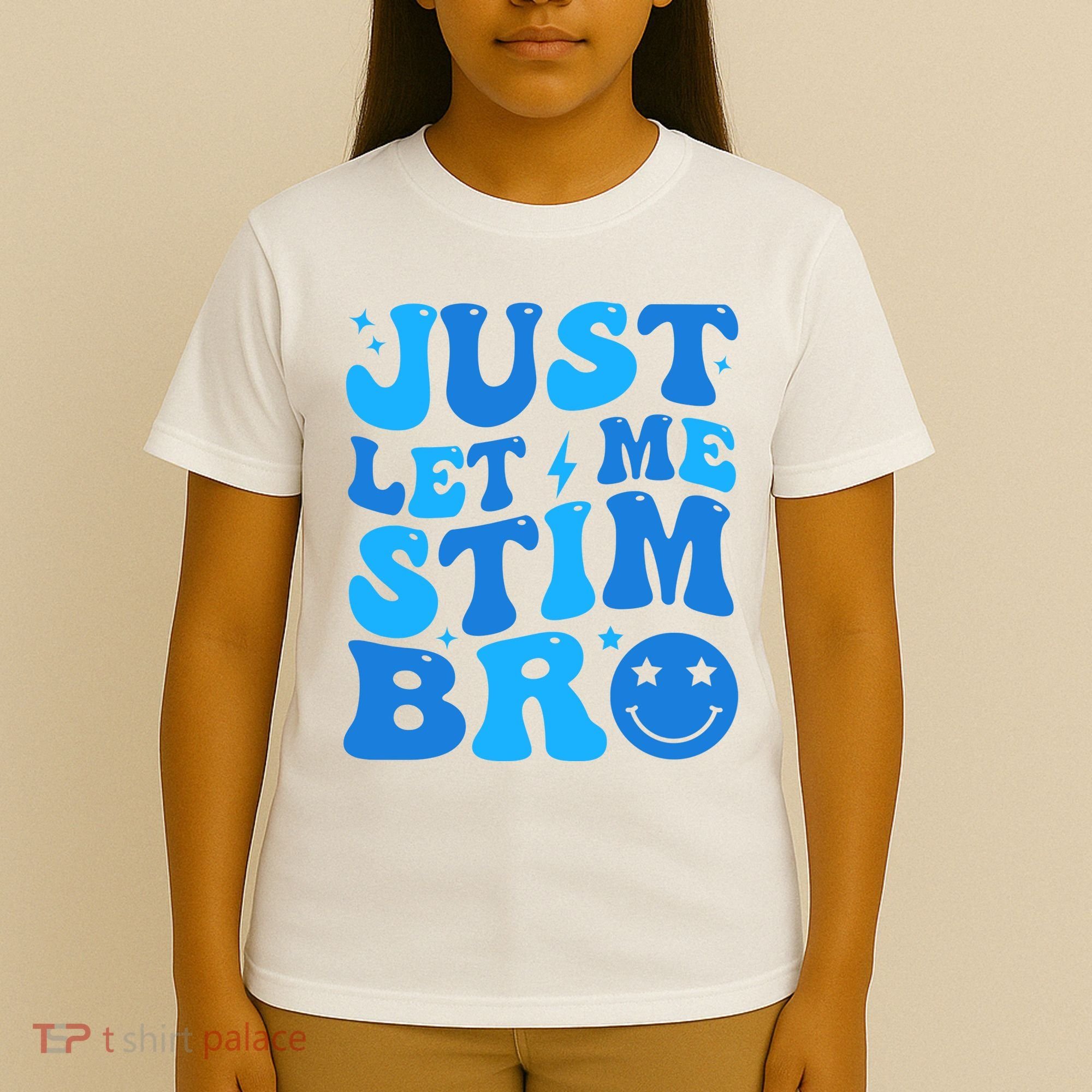 Just Let Me Stim Bro Smile Face Retro T-Shirt