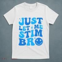 Just Let Me Stim Bro Smile Face Retro T-Shirt thumb 5