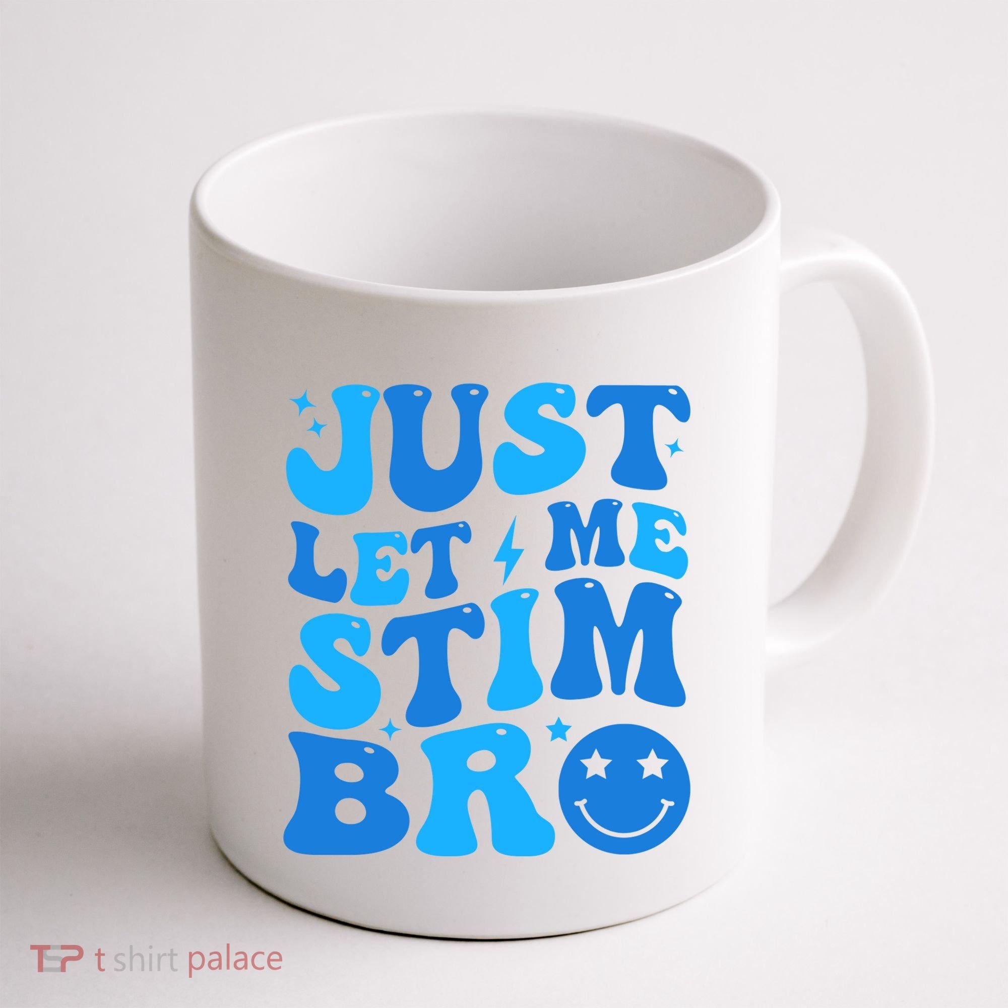Just Let Me Stim Bro Smile Face Retro Coffee Mug