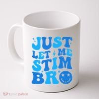 Just Let Me Stim Bro Smile Face Retro Coffee Mug thumb 0