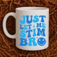 Just Let Me Stim Bro Smile Face Retro Coffee Mug thumb 2