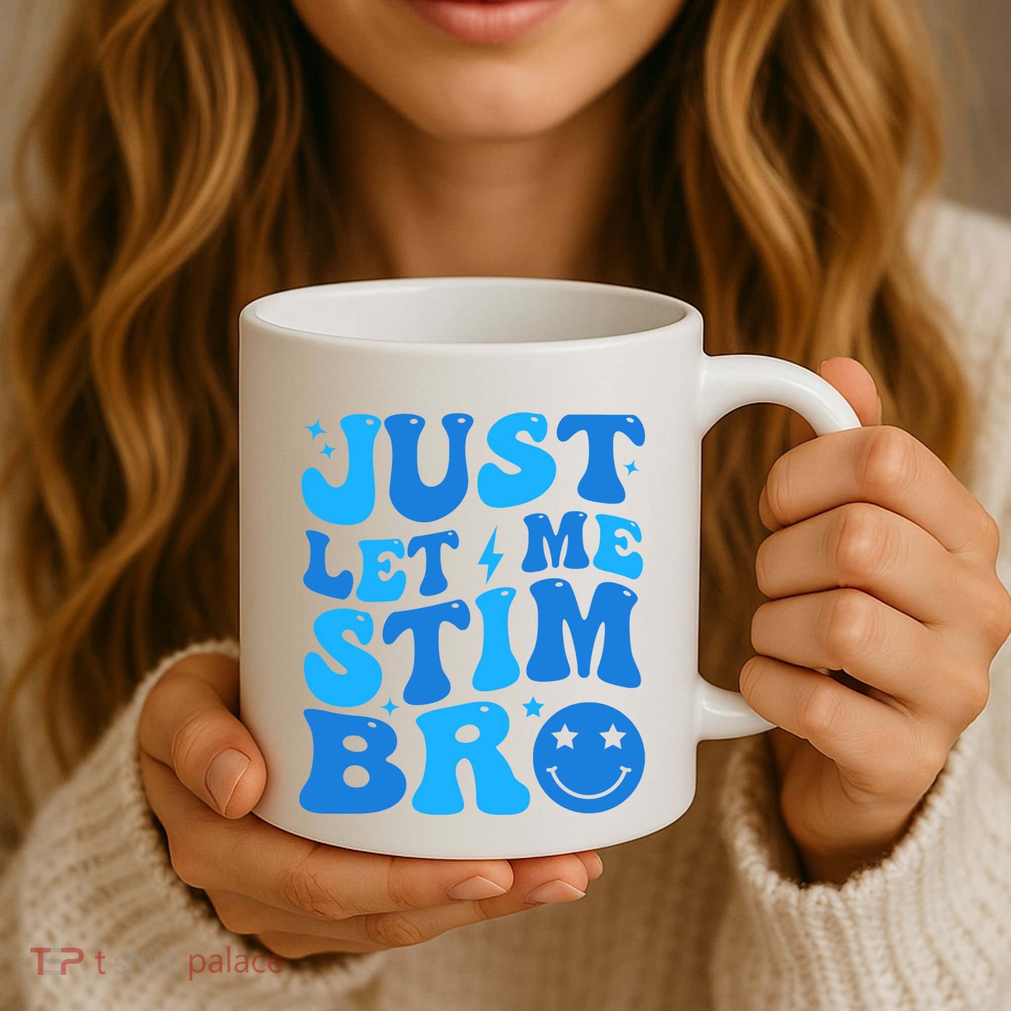 Just Let Me Stim Bro Smile Face Retro Coffee Mug