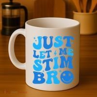 Just Let Me Stim Bro Smile Face Retro Coffee Mug thumb 4