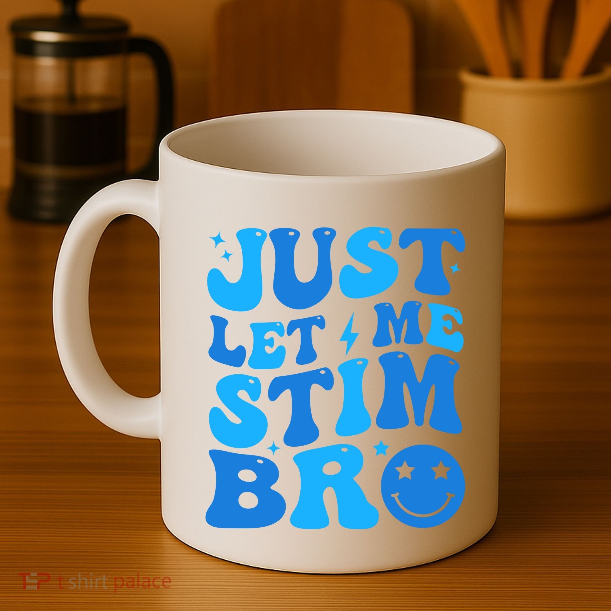 Just Let Me Stim Bro Smile Face Retro Coffee Mug