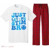 Just Let Me Stim Bro Smile Face Retro Pajama Set thumb 0
