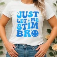Just Let Me Stim Bro Smile Face Retro Women's T-Shirt thumb 2