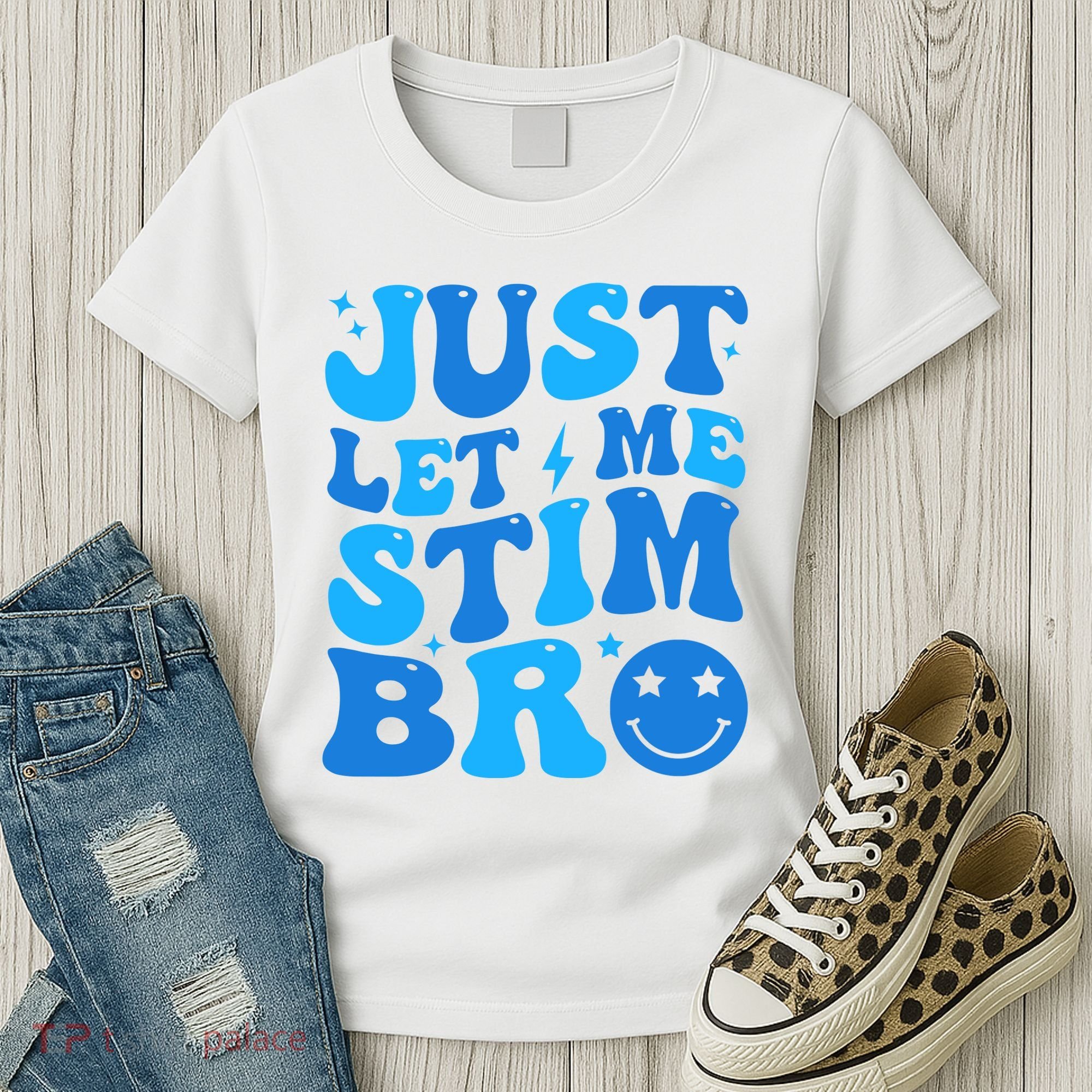 Just Let Me Stim Bro Smile Face Retro Women's T-Shirt