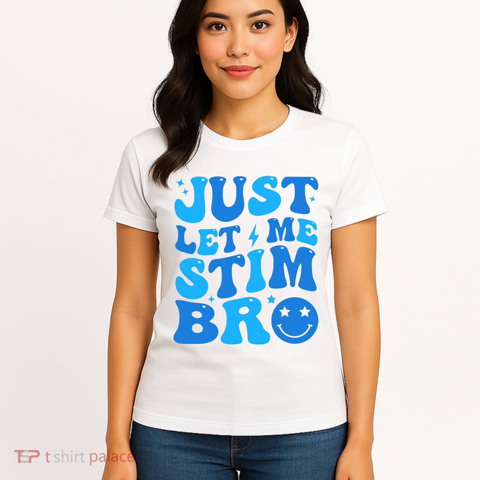 Just Let Me Stim Bro Smile Face Retro Women's T-Shirt