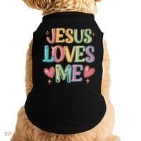 Jesus Loves Me! Christian Back To School Doggie Tank thumb 0
