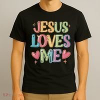 Jesus Loves Me! Christian Back To School T-Shirt thumb 3