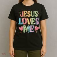 Jesus Loves Me! Christian Back To School T-Shirt thumb 4