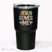 Jesus Loves Me! Christian Back To School Tumbler thumb 0