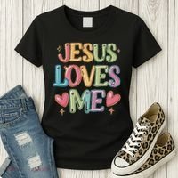 Jesus Loves Me! Christian Back To School Women's T-Shirt thumb 3