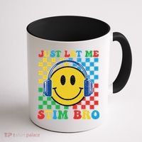Just Let Me Stim Bro Smile Face Autism Coffee Mug thumb 1