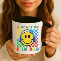 Just Let Me Stim Bro Smile Face Autism Coffee Mug thumb 3