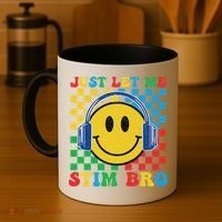 Just Let Me Stim Bro Smile Face Autism Coffee Mug thumb 4