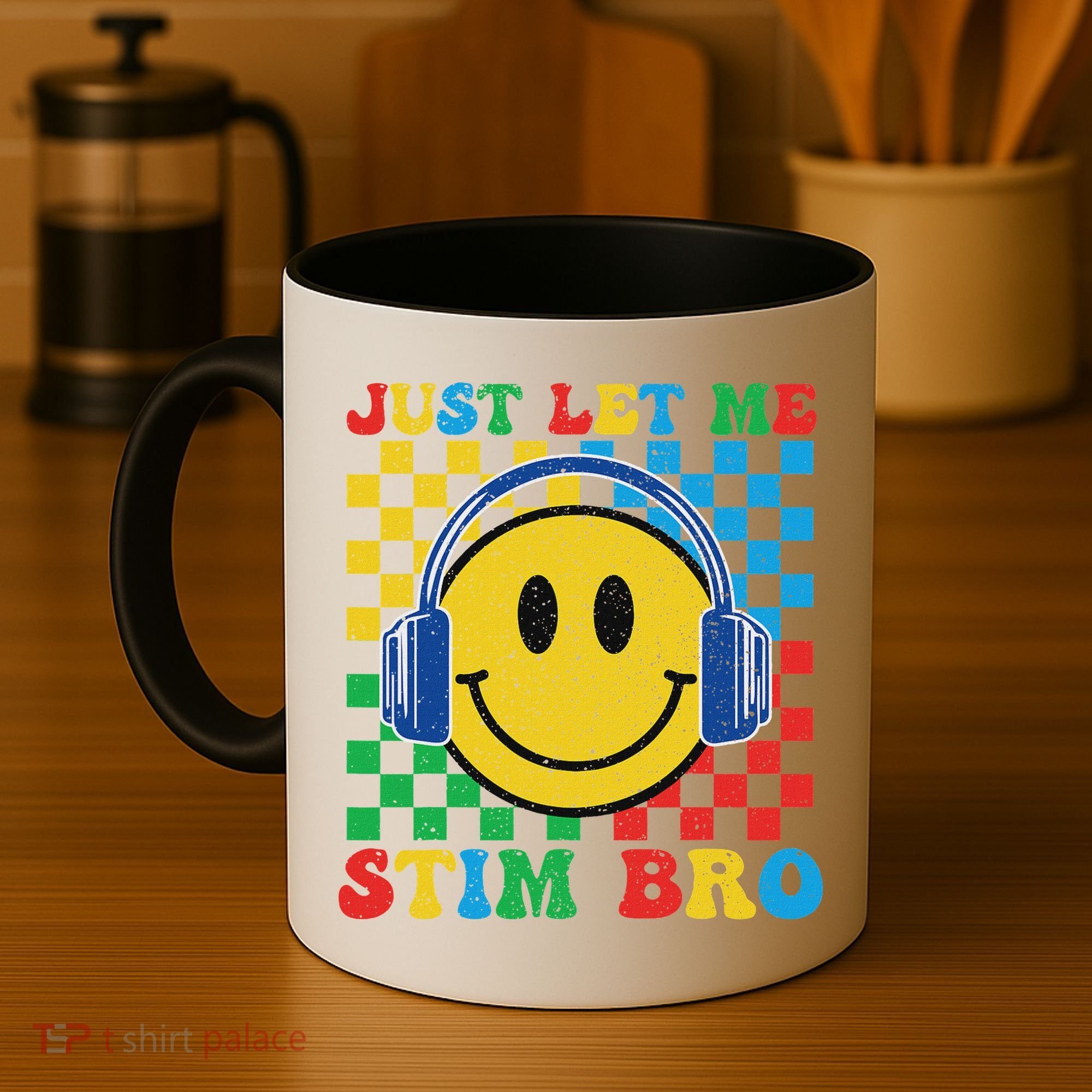 Just Let Me Stim Bro Smile Face Autism Coffee Mug