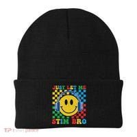 Just Let Me Stim Bro Smile Face Autism Beanie thumb 0