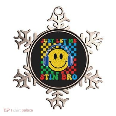 Just Let Me Stim Bro Smile Face Autism Ornament