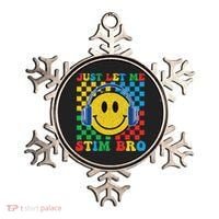 Just Let Me Stim Bro Smile Face Autism Ornament thumb 0